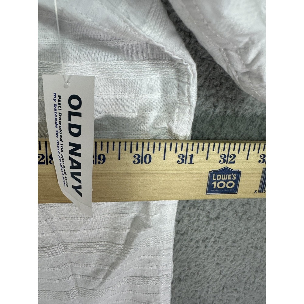 Old Navy Shirt Mens 4XL Tall White Everyday Regular Fit Short Sleeve Cotton New - Picture 5 of 11